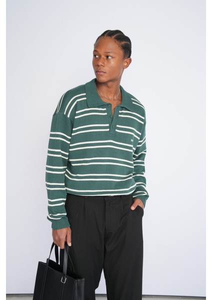 Polo Yaka Desenli Triko Kazak fiyatları