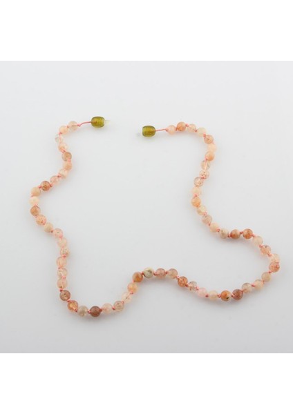 Renkli Doğaltaş Güneş Taşı Düğümlü Kolye 6 Mm, Şık ve Enerjik Takı fiyatları