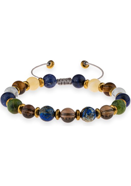 Renkli Doğal Taş Bileklik, Odak ve Başarı Destekli Şık Takı