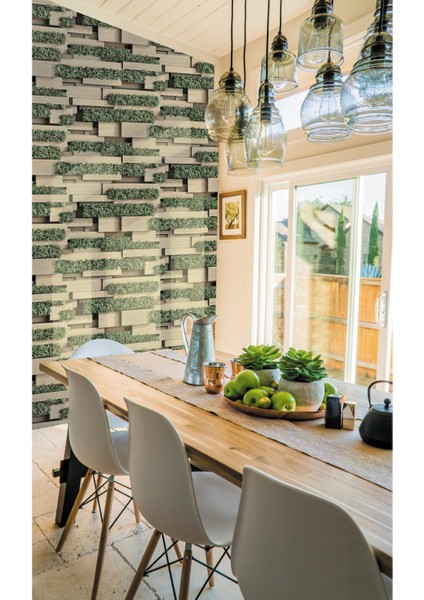 Renkli Çiçek Desenli Doğal Görünümlü Duvar Kağıdı 5,33 M² fırsatları