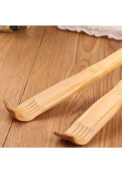 Bambu Ahşap Sırt Kaşıyıcı 47 cm Tekerlekli Masaj Aleti