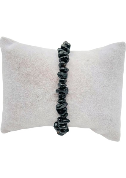 Şık Siyah Turmalin Doğal Taş Bileklik, Zarif Takı Koleksiyonu modelleri