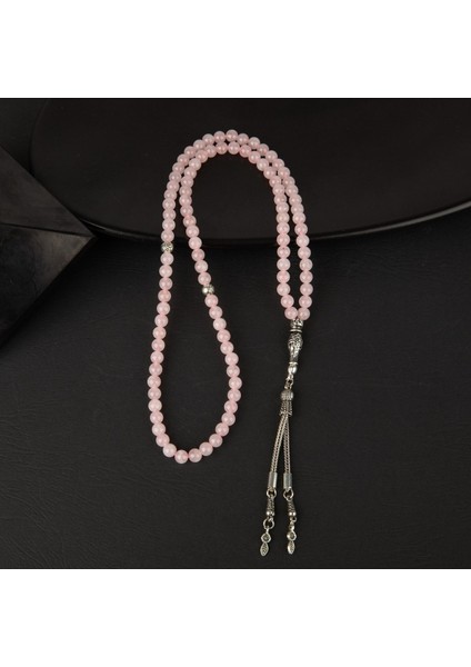 Pembe Kuvars Doğal Taş Tesbih 99’luk, 6mm, Şık ve Hafif Takım Seçeneği fiyatları