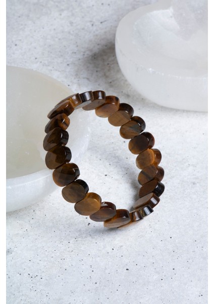 Kahverengi Kaplan Gözü Doğal Taş Bileklik, Şık ve Enerji Dolu Takı