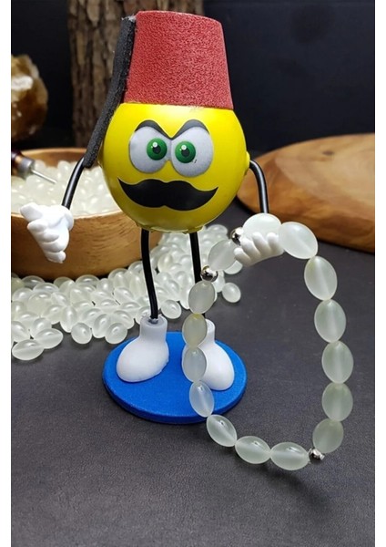 Parlayan Yeşil Kedigözü Toz Kehribar Bileklik Seti, 5'li Paket modelleri