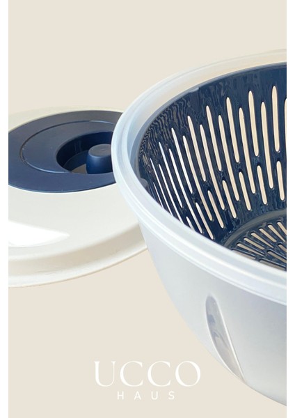 Indigo Pratik Salata Kurutucu Sebze Kurutma Kabı Süzgeçli Dönme Mekanizmalı Mutfak Yardımcısı fiyatları