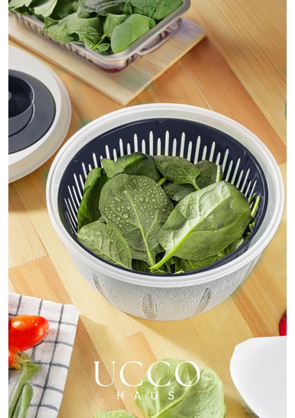 Indigo Pratik Salata Kurutucu Sebze Kurutma Kabı Süzgeçli Dönme Mekanizmalı Mutfak Yardımcısı fırsatları