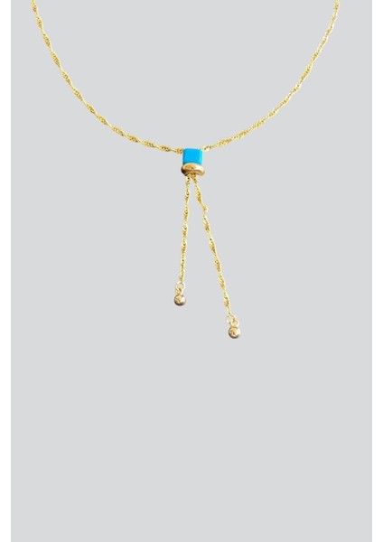 Şık Metalik Asansörlü Kolye, Zarif ve Parlak Takı Seçeneği