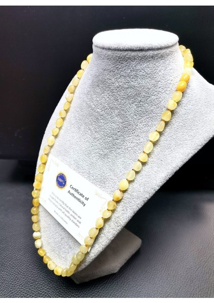 Kehribar Damla Kolye, Orijinal ve Sertifikalı, Şık ve Zarif Tasarım, Kadın ve Erkek Için