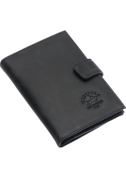 Hakiki Eskitme Deri Patlı ve Bol Kart Bölmeli Unisex Portföy Cüzdan - Antrasit fiyatları