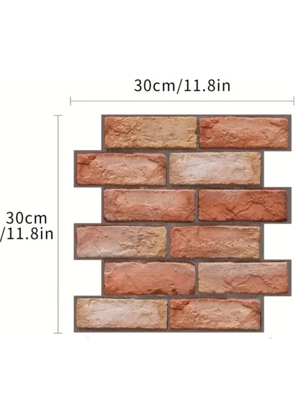 30X30CM 6'lı Renkli 3D Yapışkan Duvar Kaplama, Mutfak ve Banyo Için Ideal indirimleri