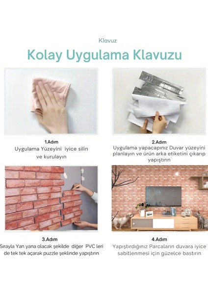 30X30CM 6'lı Renkli 3D Yapışkan Duvar Kaplama, Mutfak ve Banyo Için Ideal