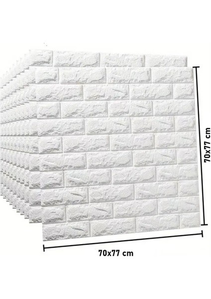 3D Beyaz Esnek Köpük Paneli Kendinden Yapışkanlı Duvar Dekorasyonu 70X77 fiyatları