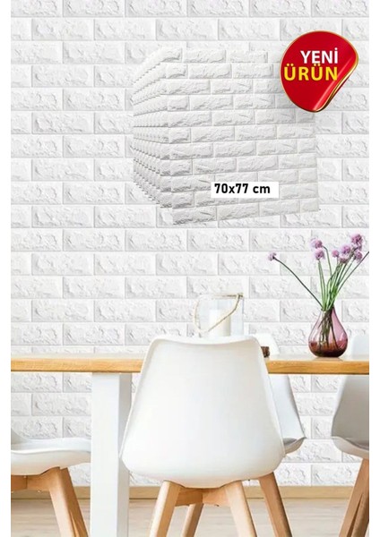 3D Beyaz Esnek Köpük Paneli Kendinden Yapışkanlı Duvar Dekorasyonu 70X77 fırsatları