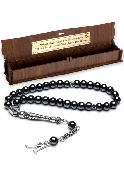 Hematit Taşlı Erkek Hediyeli Püsküllü Tespih