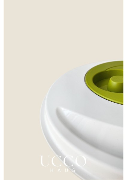 Yeşil Pratik Salata Kurutucu Sebze Kurutma Kabı Süzgeçli Dönme Mekanizmalı Mutfak Yardımcısı