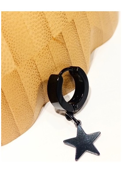 Çelik Siyah Figürlü Unisex Küpe fiyatları