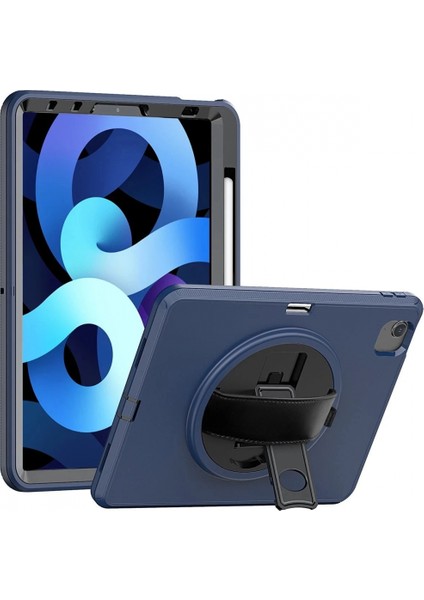 iPad 2022 10.9 (10.nesil) Kılıf Hand Strap Tablet Kılıfı - Gri modelleri