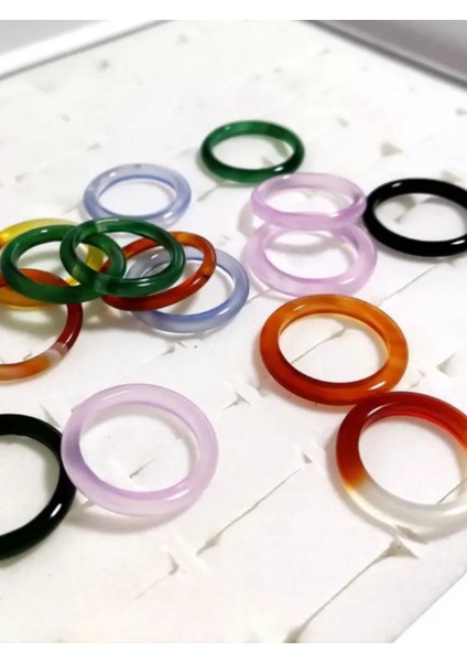 Doğal Taş Alyans Ince Yüzük, Sertifikalı, Şık ve Zarif Aksesuar.