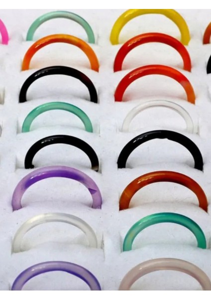 Doğal Taş Alyans Ince Yüzük, Sertifikalı, Şık ve Zarif Aksesuar.