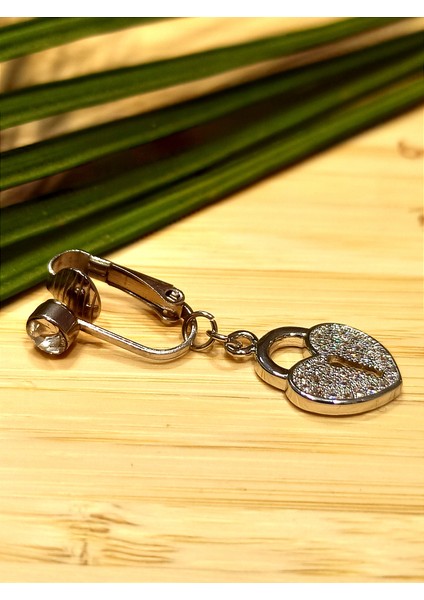 Gümüş Renk Taşlı (Delik Olmayan Göbek Için) Göbek Pirsıng fiyatları