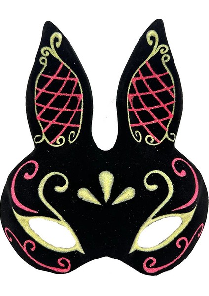 Siyah Kırmızı Gold Tavşan Maskesi fiyatları