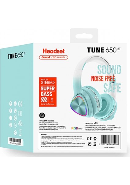 Tune 650 Bt Rgb Kablosuz Kafaüstü Kulaklık - Yeşil fiyatları