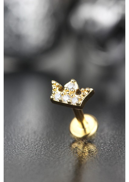 316L Cerrahi Çelik Kıkırdak Tragus Helix Zirkon Taş Piercing Yeni Sezon