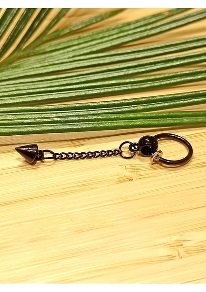 Çelik Siyah Figürlü Unisex Küpe fiyatları