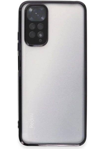 Xiaomi Redmi Note 11 Kılıf Lensli Silikon - Siyah