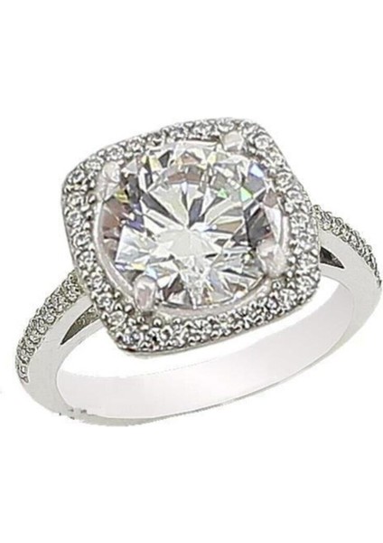 Parlak Taşlı Şık Yüzük, Zarif ve Şık Takı, Kadınlar Için Özel Tasarım fırsatları