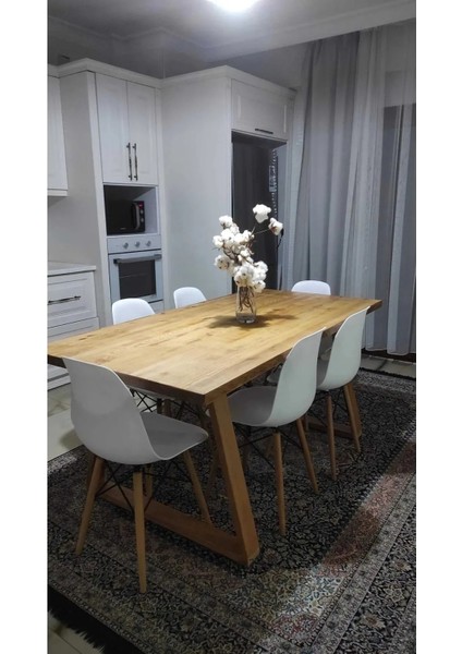 Doğal Ahşap Ayaklı Masaj ve Çalışma Masası 120X80, Kahverengi