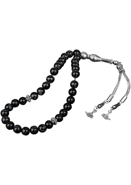 Siyah Göz Akik Doğal Taş Tesbih 33'lü 8mm, Şık ve Doğal Taş Koleksiyonu fiyatları