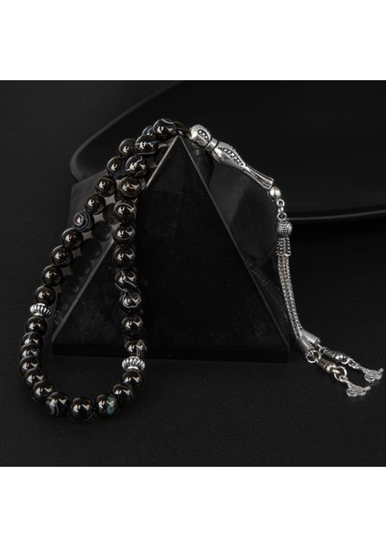 Siyah Göz Akik Doğal Taş Tesbih 33'lü 8mm, Şık ve Doğal Taş Koleksiyonu modelleri