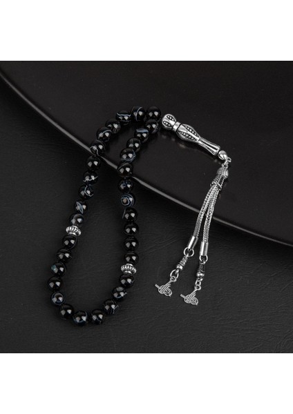 Siyah Göz Akik Doğal Taş Tesbih 33'lü 8mm, Şık ve Doğal Taş Koleksiyonu indirimleri