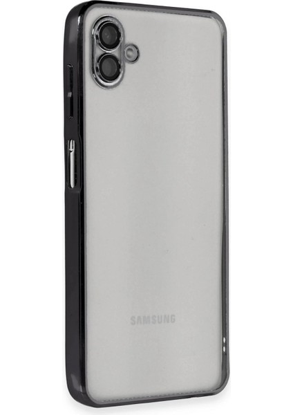 Samsung Galaxy A04 Kılıf Lensli Silikon - Siyah