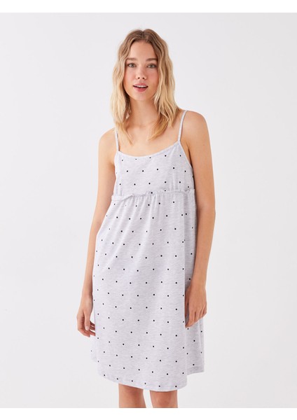 Yeni Sezon U Yaka Desenli Askılı Kadın Gecelik fiyatları