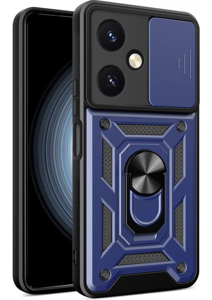 Vivo Y27 Kılıf Pars Lens Yüzüklü Silikon - Lacivert