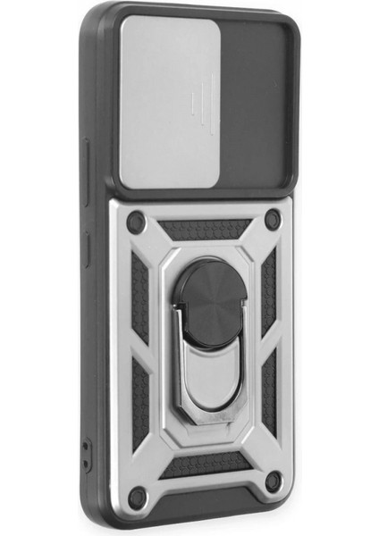 Samsung Galaxy S24 Kılıf Pars Lens Yüzüklü Silikon - Gümüş fiyatları