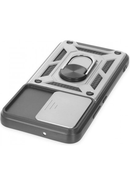 Samsung Galaxy S24 Kılıf Pars Lens Yüzüklü Silikon - Gümüş fırsatları