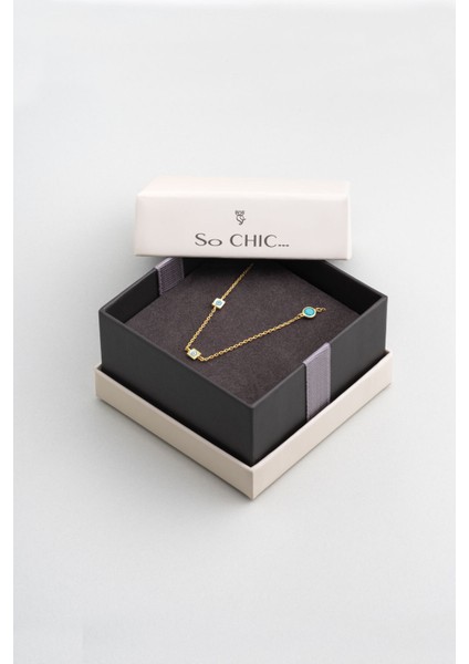 Mavi Nazar Ikonlu 18 Ayar Sarı Altın Kaplama Gümüş Kolye 50 cm indirimleri