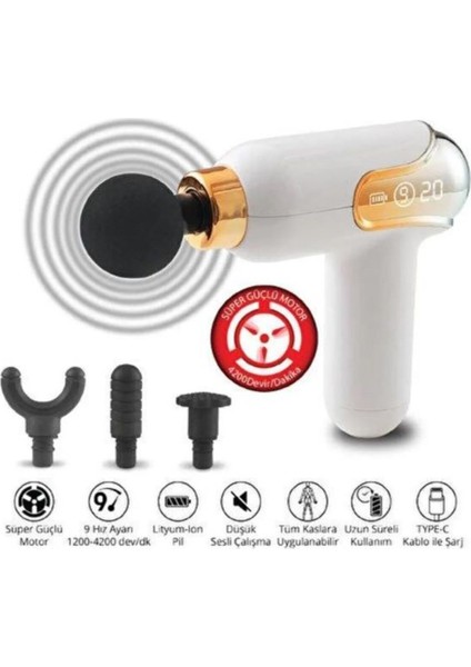 Şarjlı Sporcu Masaj Aleti Turuncu, Rahatlatıcı ve Güçlü Performans