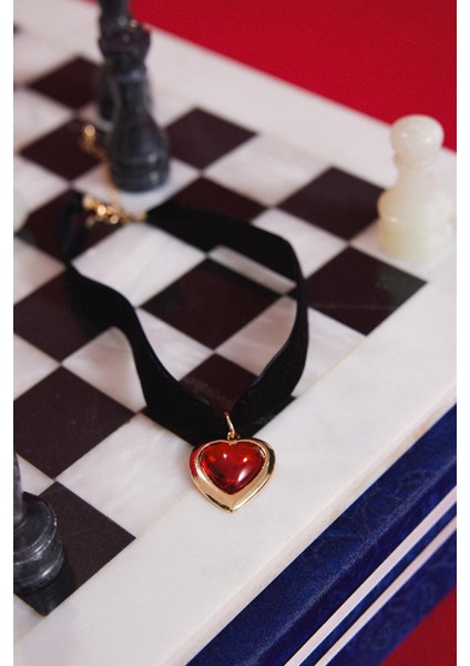 Mor Renkli Kadın Kalp Detaylı Şık Kolye E4065AXNS fırsatları