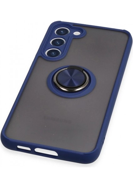 Samsung Galaxy S23 Plus Kılıf Montreal Yüzüklü Silikon Kapak - Lacivert indirimleri