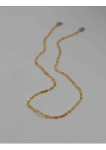 Sitrin Taşı Ince Doğal Taş Kolye 2mm, Şık ve Parlak Tasarım, Enerji Dolu Aksesuar fiyatları