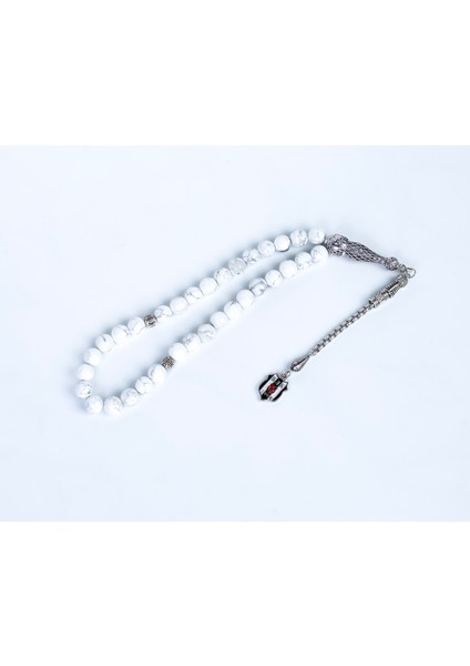 Beyaz Doğal Taş Tespih, Şık ve Zarif Aksesuar, El Yapımı ve Dayanıklı Tasarım fiyatları