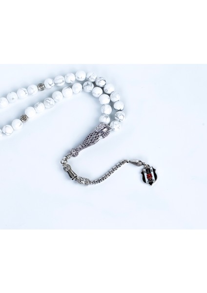 Beyaz Doğal Taş Tespih, Şık ve Zarif Aksesuar, El Yapımı ve Dayanıklı Tasarım modelleri