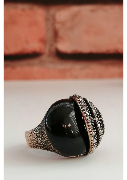 Parlak Taşlı Akik Yüzük, Şık ve Zarif Takı Seçeneği. fiyatları