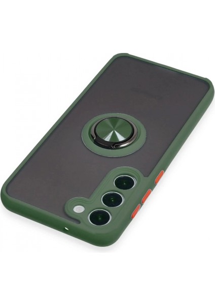 Samsung Galaxy S23 Plus Kılıf Montreal Yüzüklü Silikon Kapak - Yeşil fırsatları