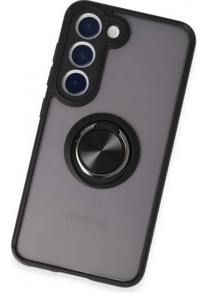 Samsung Galaxy S23 Kılıf Montreal Yüzüklü Silikon Kapak - Siyah modelleri